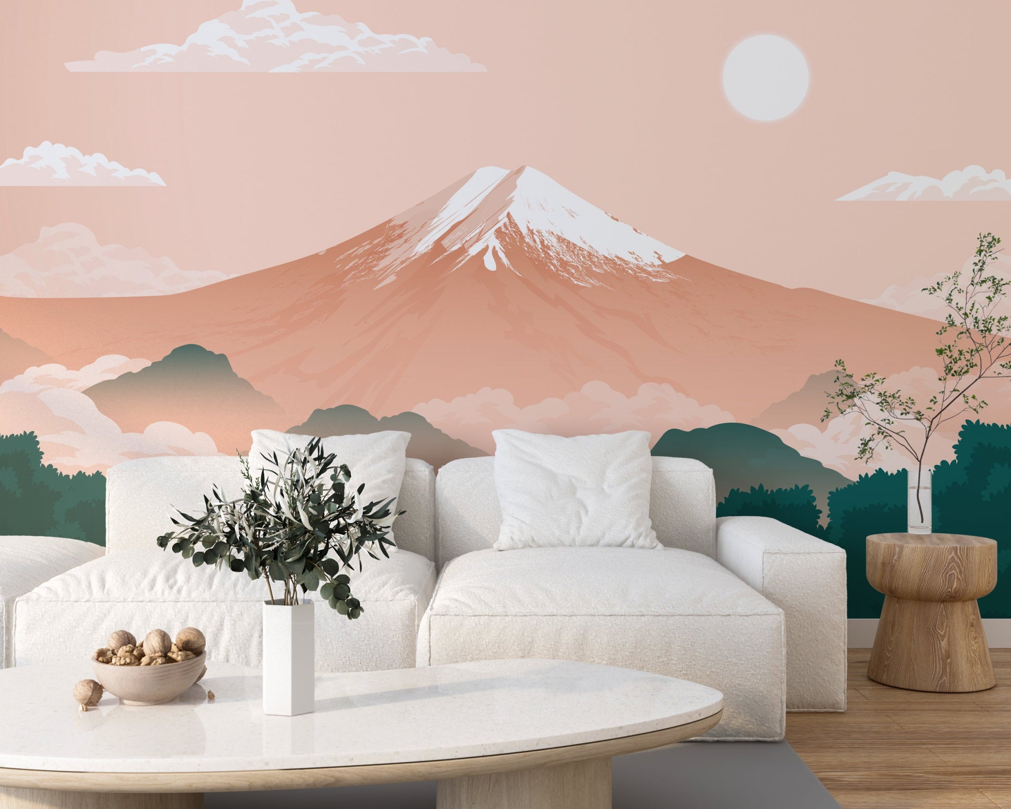 Papier Peint Inspiré des Montagnes Japonaises - Kam & Leon