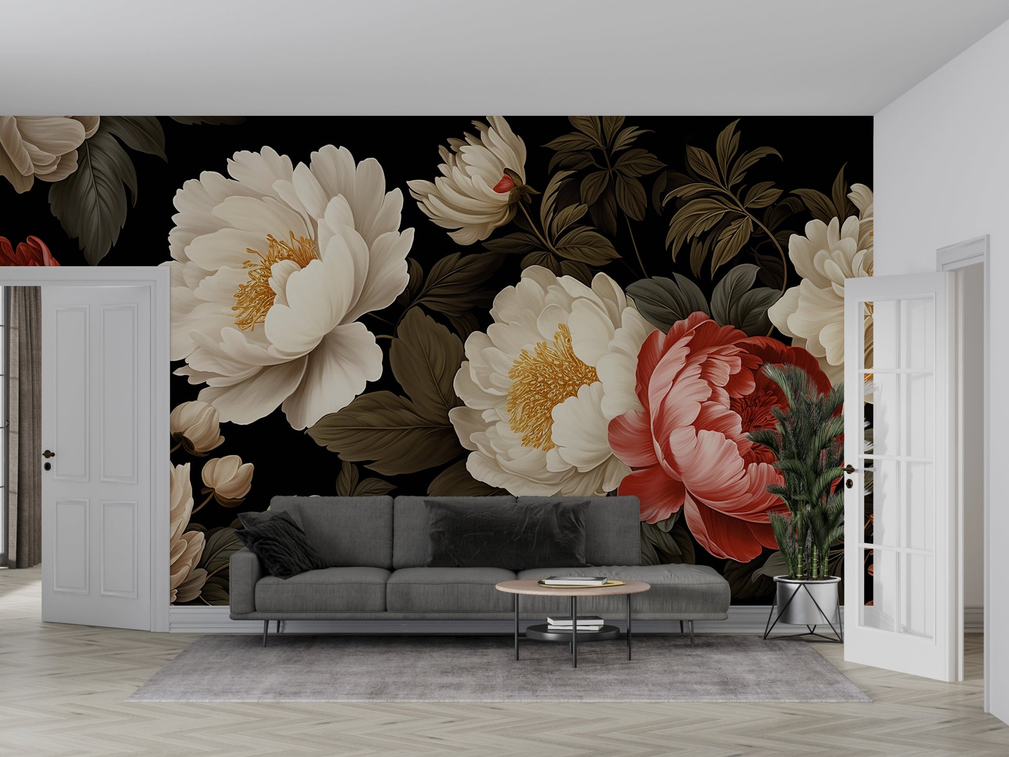 Papier Peint Panoramique Design Floral - Kam & Leon