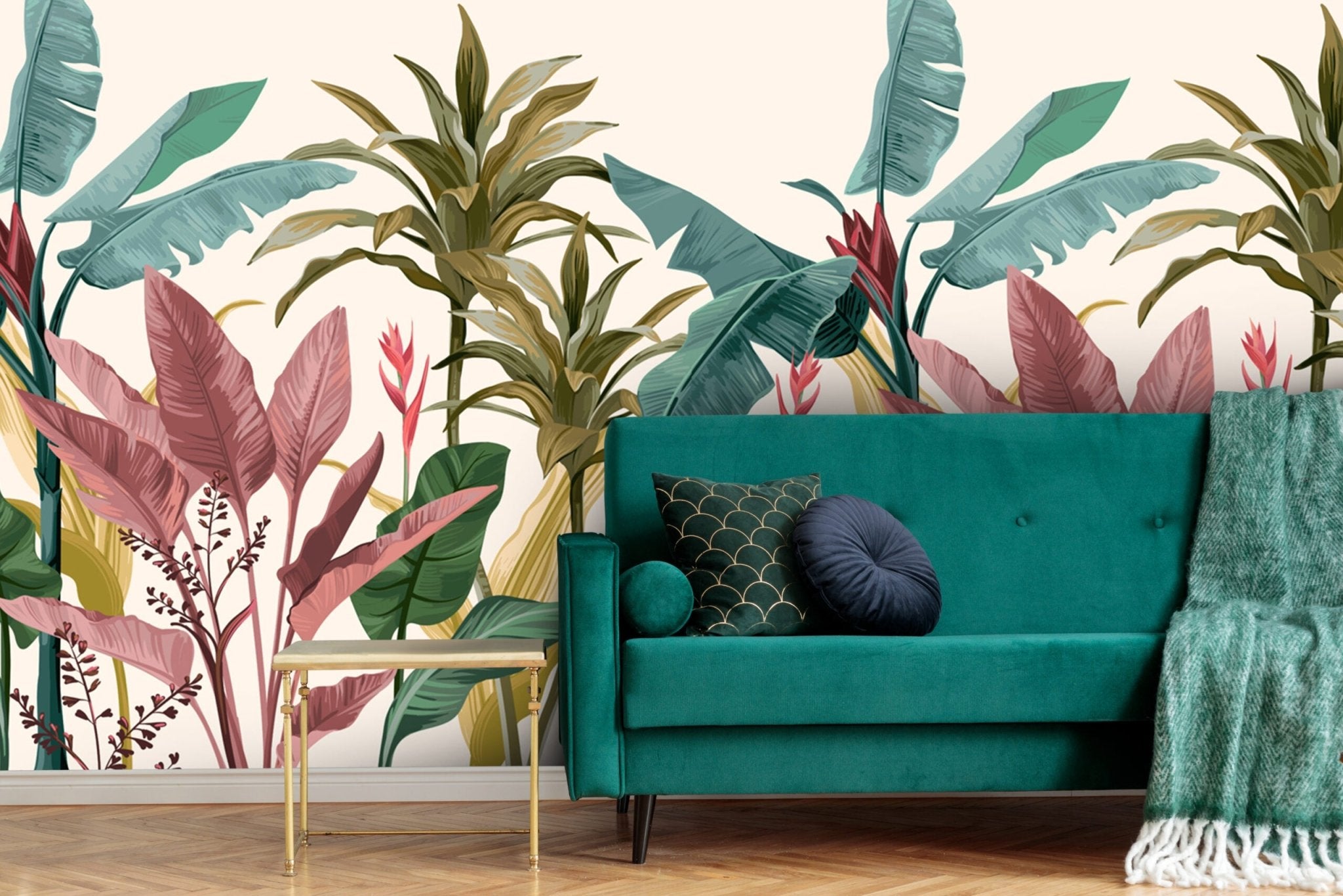 Papier peint panoramique tropical coloré - Kam & Leon