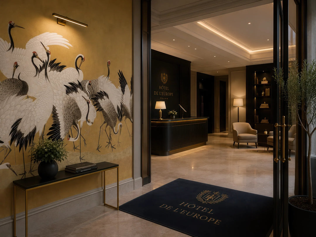 papier peint entrée hotel