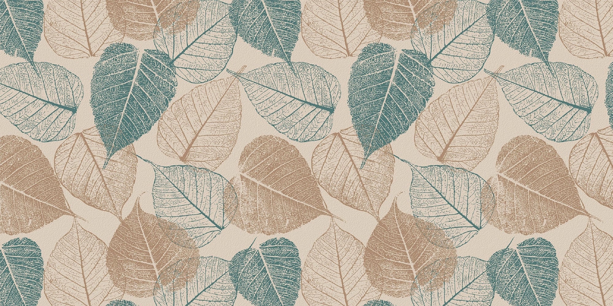 Leaf print wallpaper