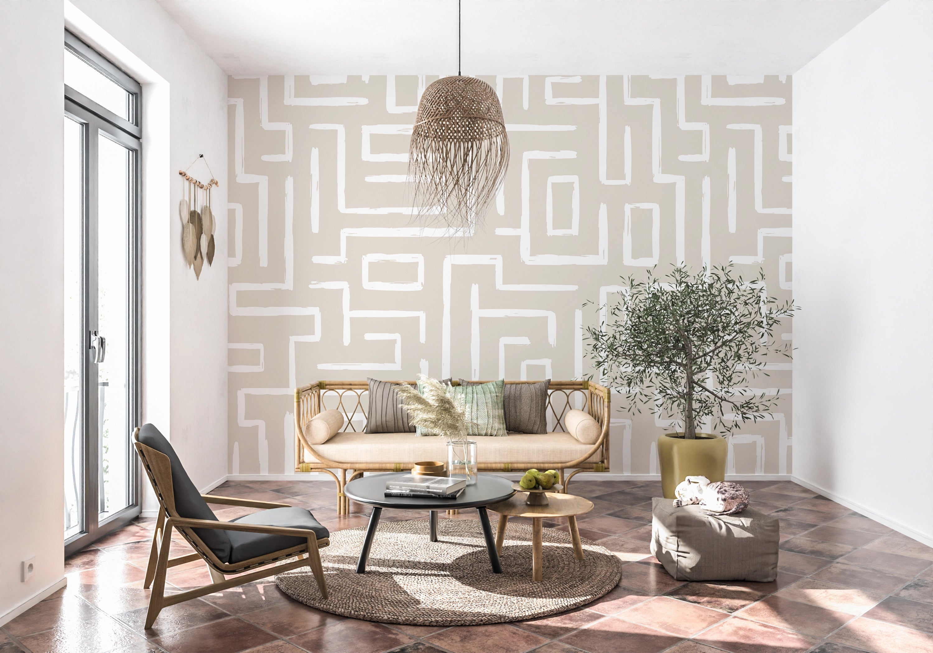 Chic geometry wallpaper