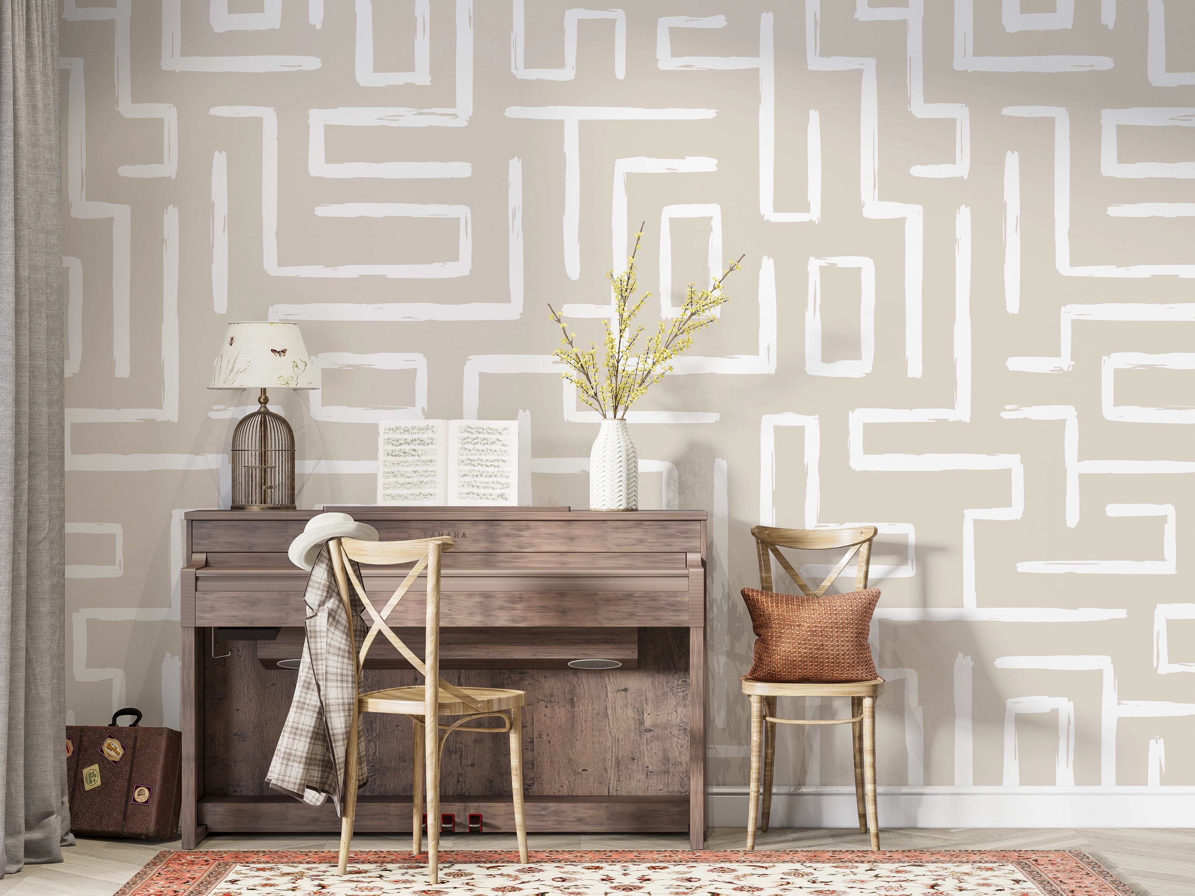 Chic geometry wallpaper