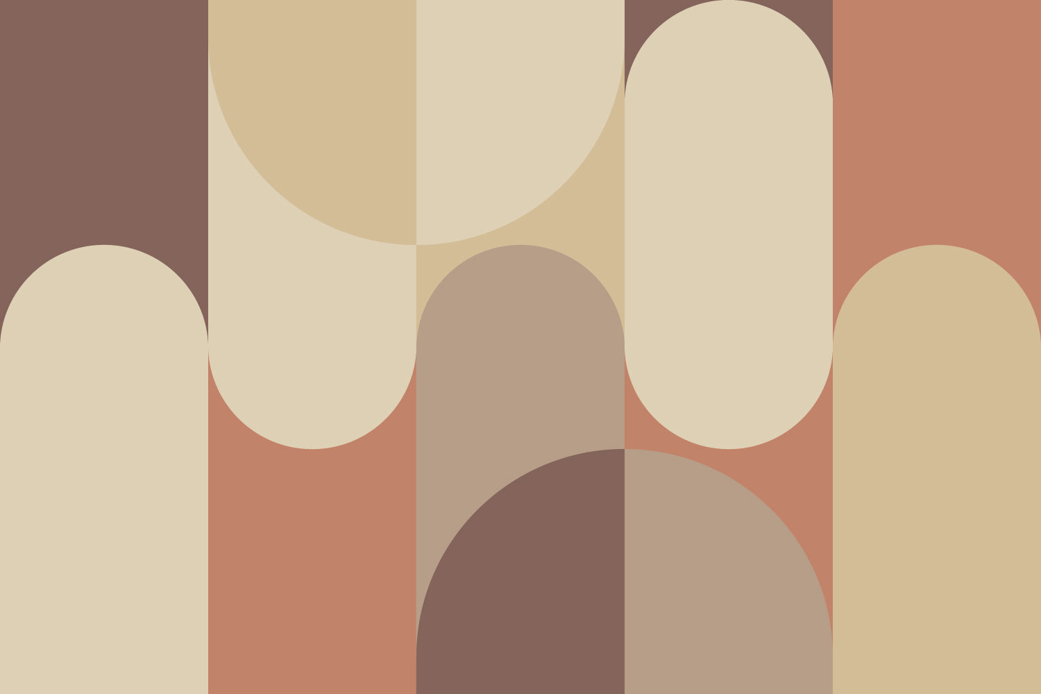 Terracotta graphic wallpaper 