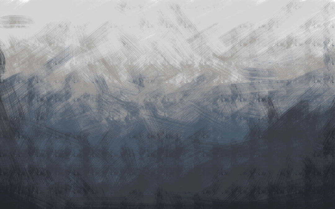 Mural painting of a snowy mountain