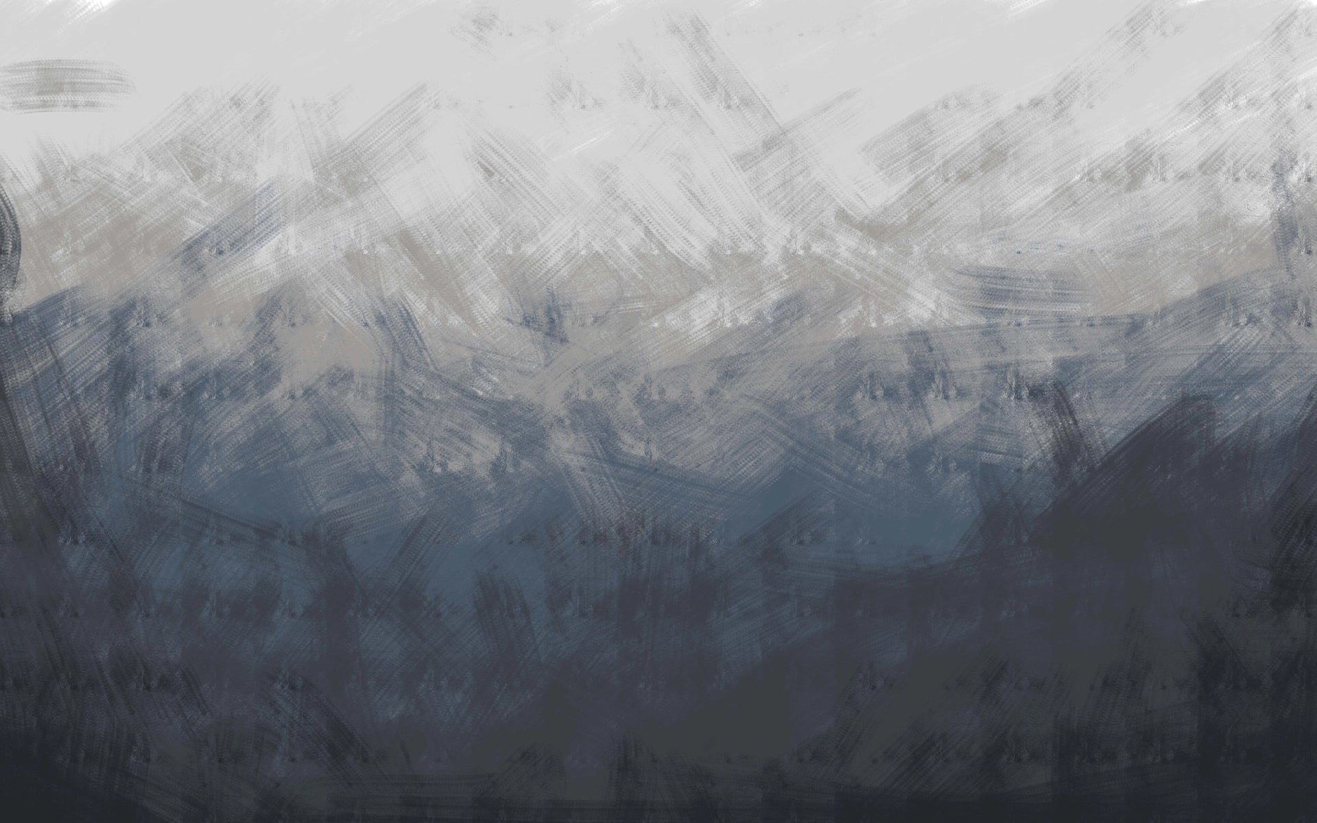 Mural painting of a snowy mountain