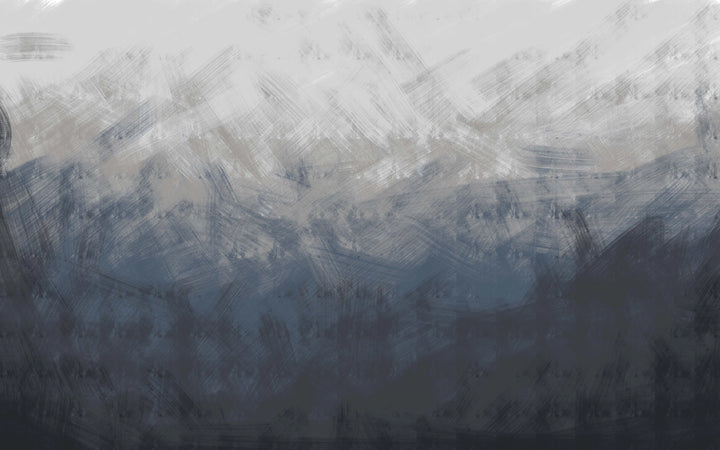 Mural painting of a snowy mountain