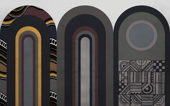 Fresque murale tendance architecturale