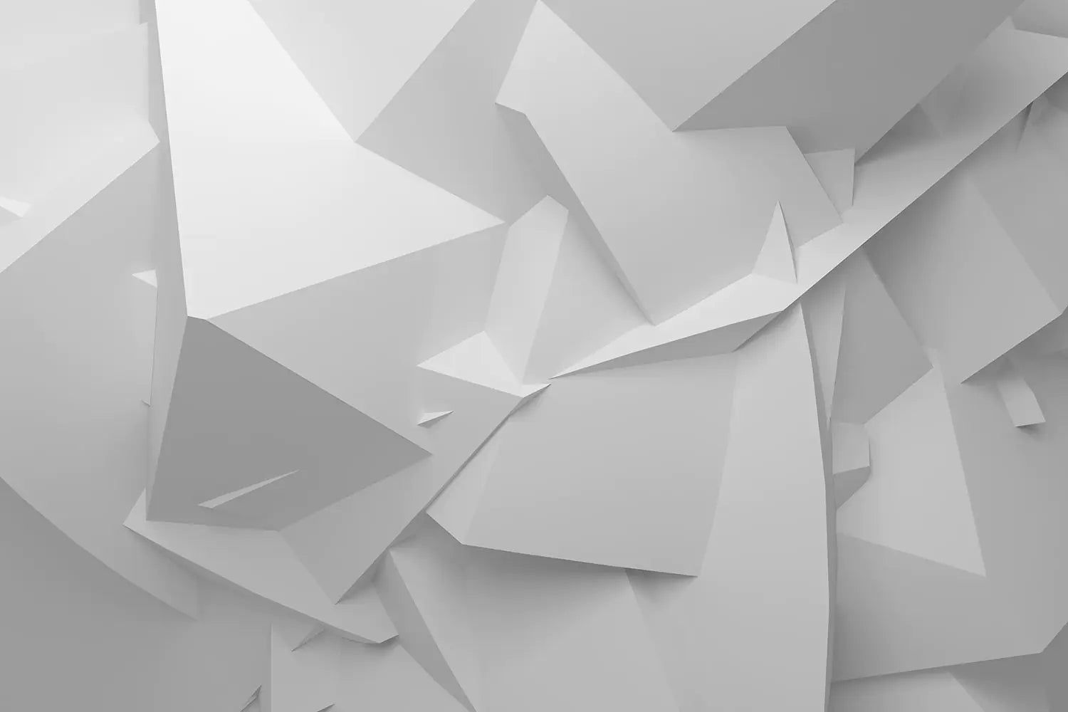 Papier peint 3D abstrait blanc