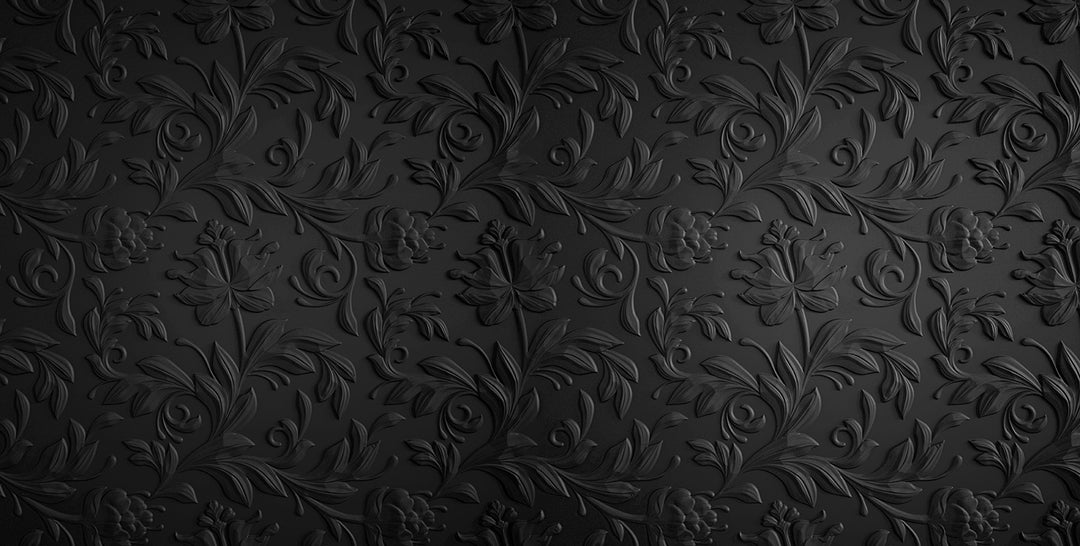 Papier peint 3D noir motifs abstraits