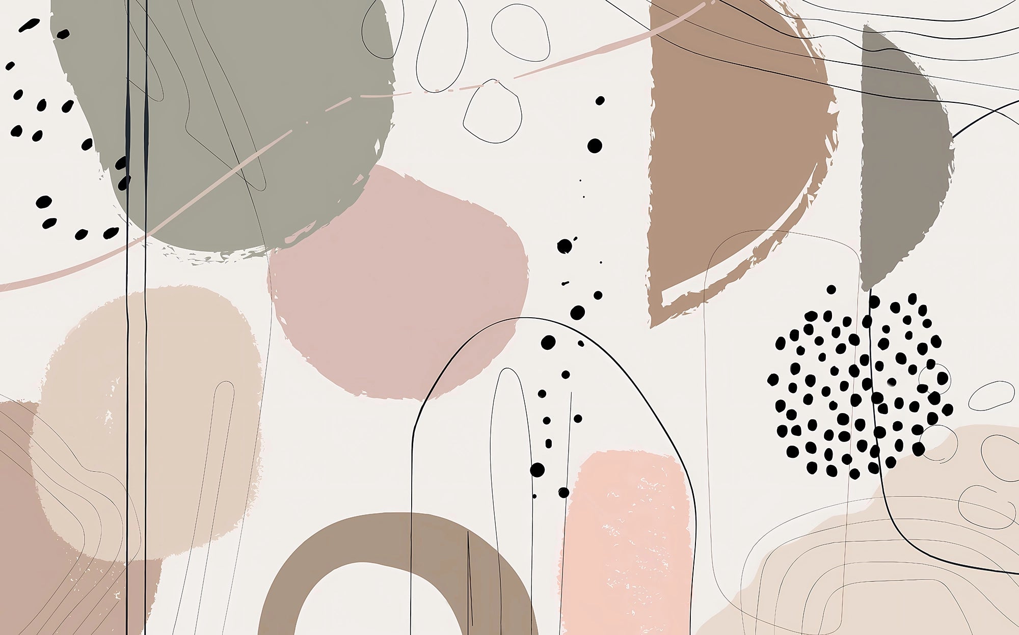 Papier peint abstrait aux couleurs chaudes