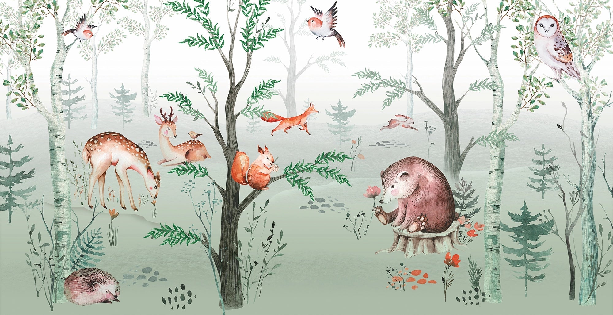 Papel de animal de bosque Rala para niños