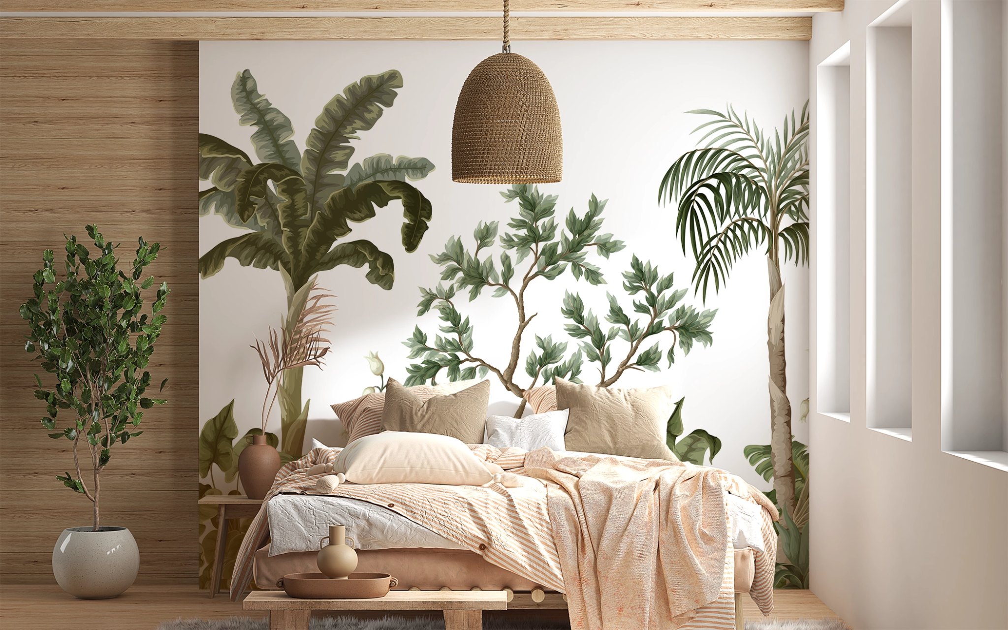 Papier peint Arbres Tropicaux - Kam & Leon