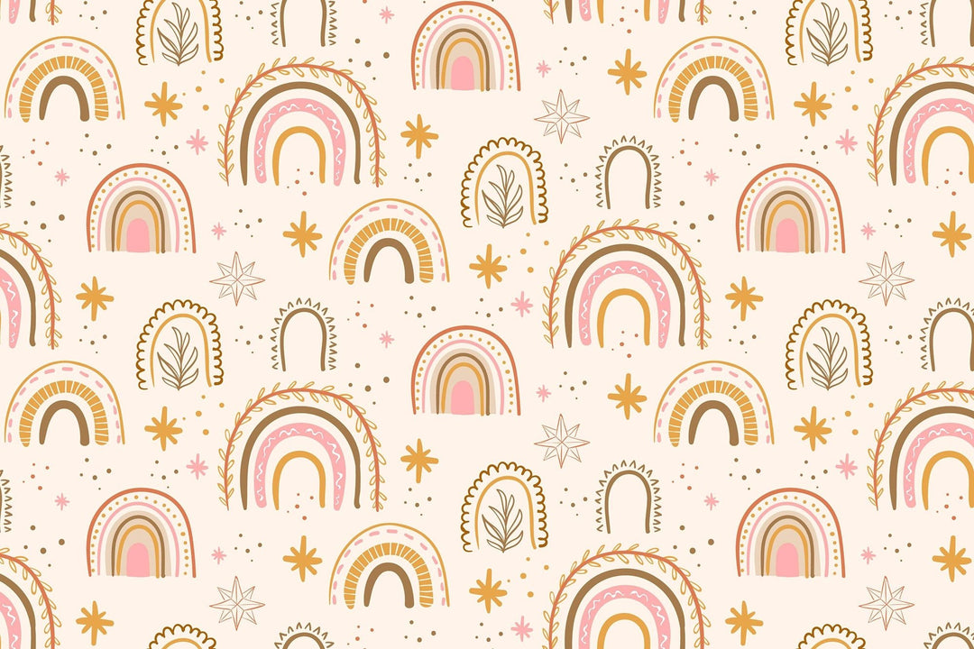 Papier Peint Arc - en - Ciel Bohème pour Chambre d'Enfant - Kam et Léon