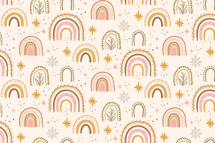 Papier Peint Arc - en - Ciel Bohème pour Chambre d'Enfant - Kam et Léon