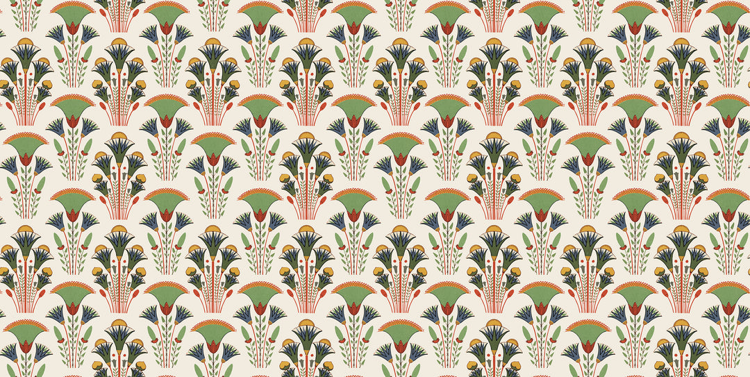 Papier Peint Art Déco Fleurs du Nil