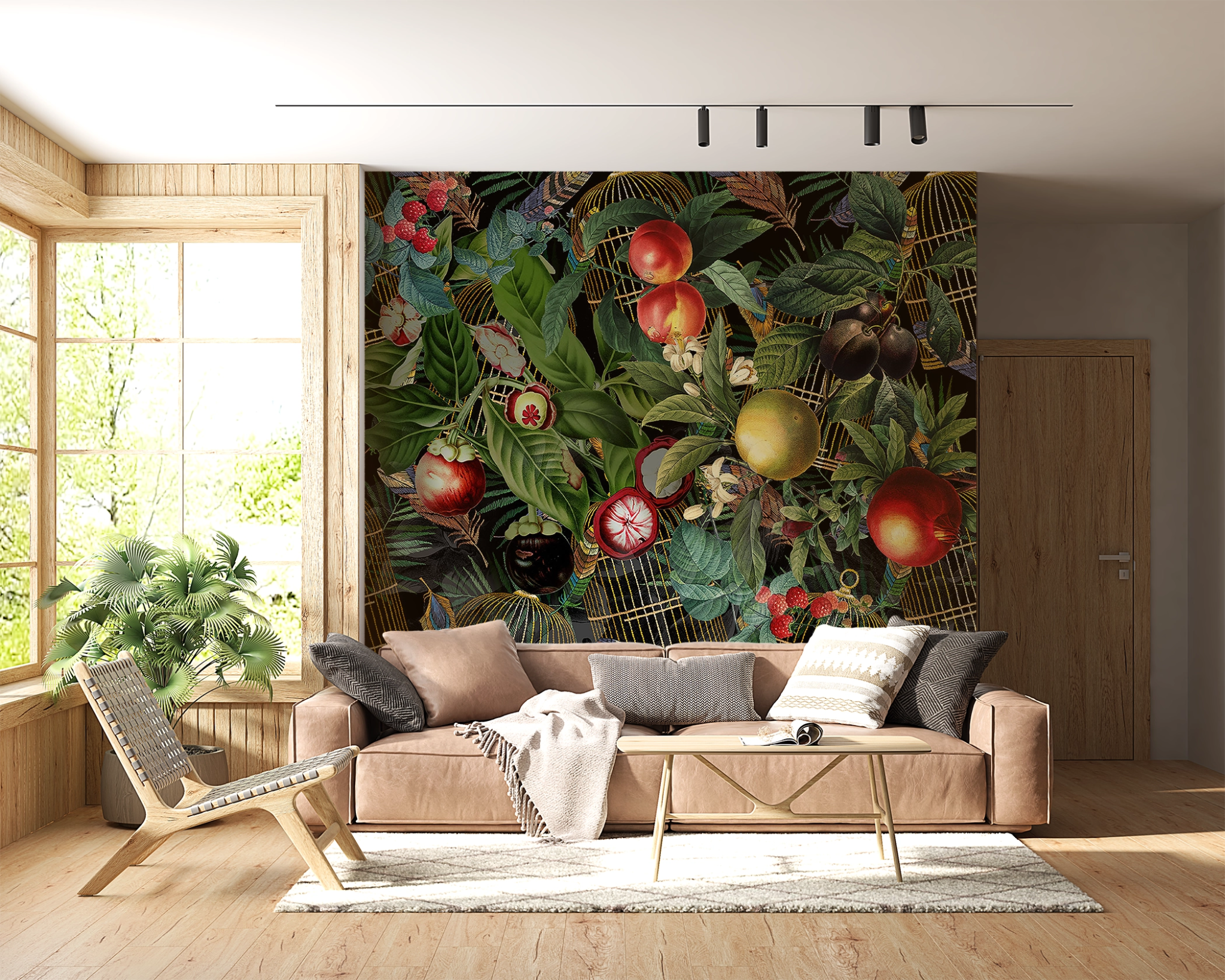 Papier peint art fruitier