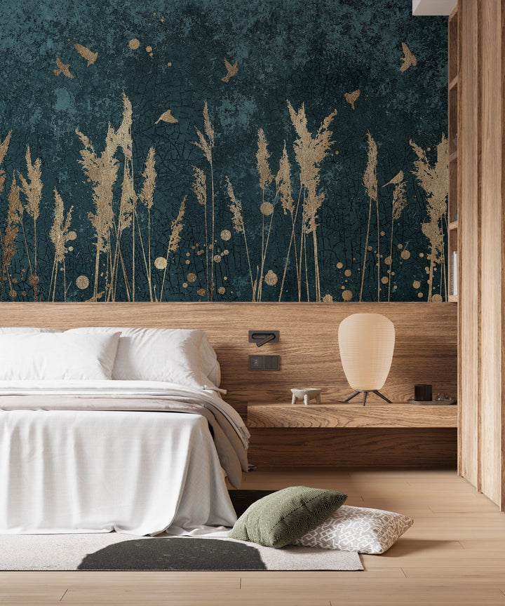 Papier peint bureau herbe de la pampa - Kam & Leon