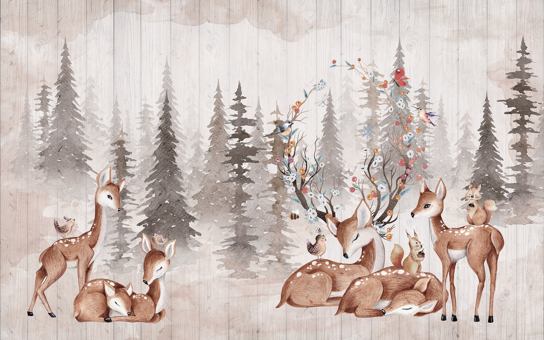 Children's bedroom wallpaper Deer