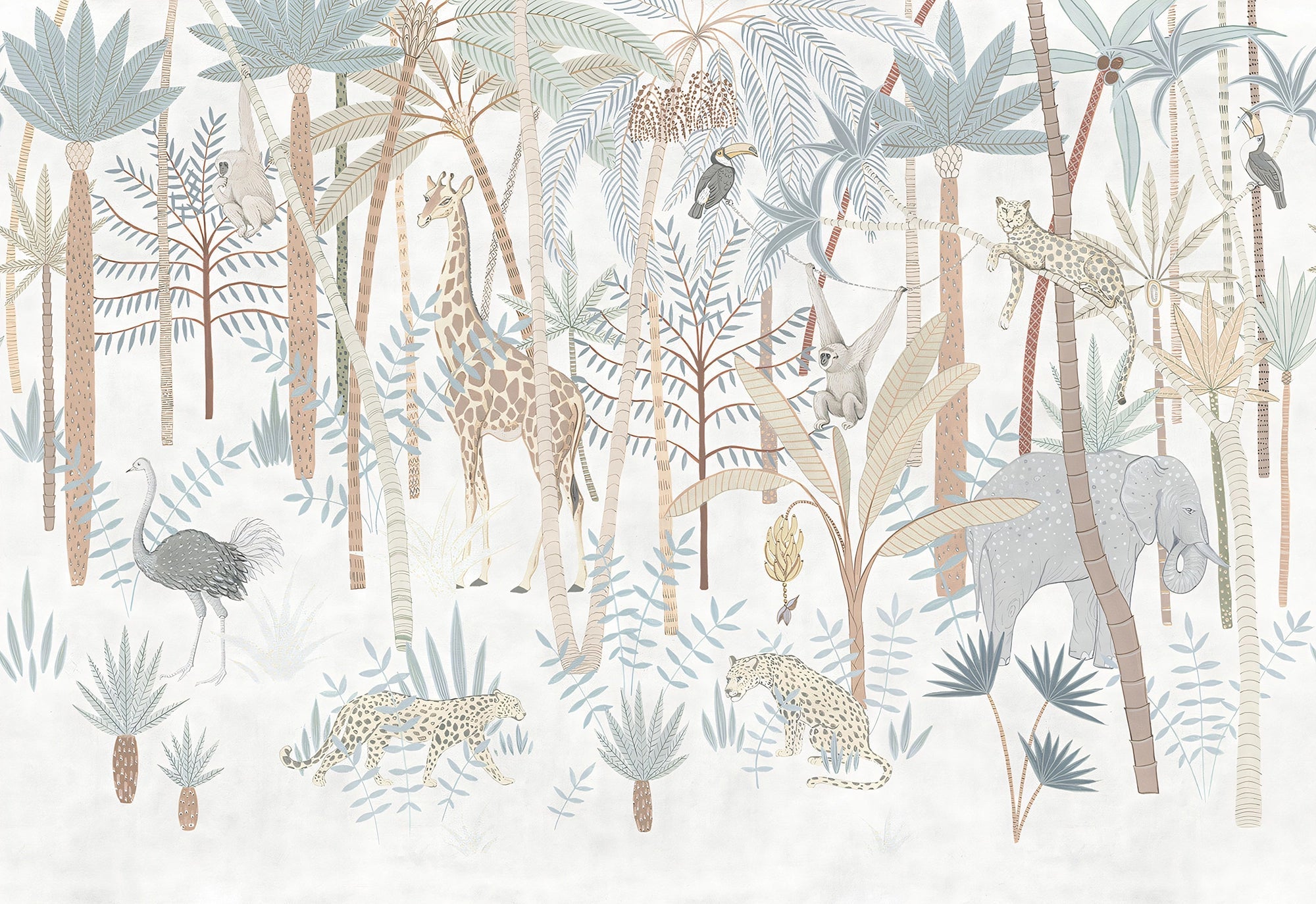 Papier peint chambre enfant Douce Girafe