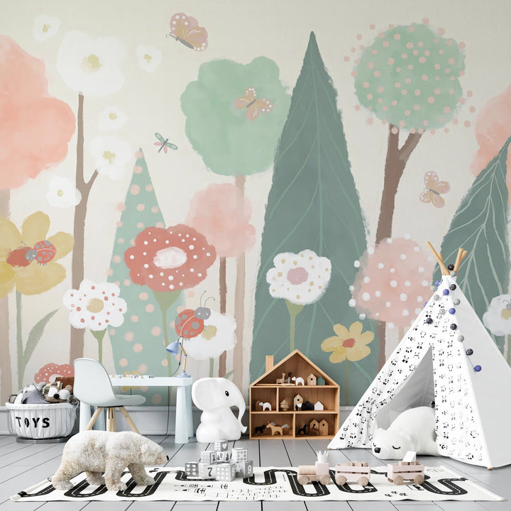 Papier peint chambre enfant la Forêt enchantée - Kam & Leon