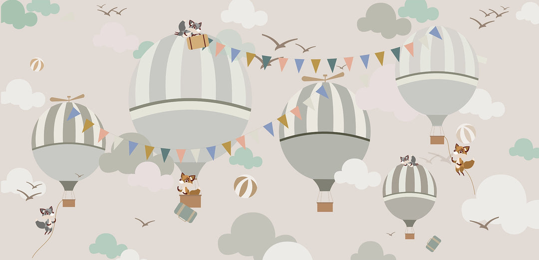 Kinderschlafzimmer Tapete heißer Luftballon