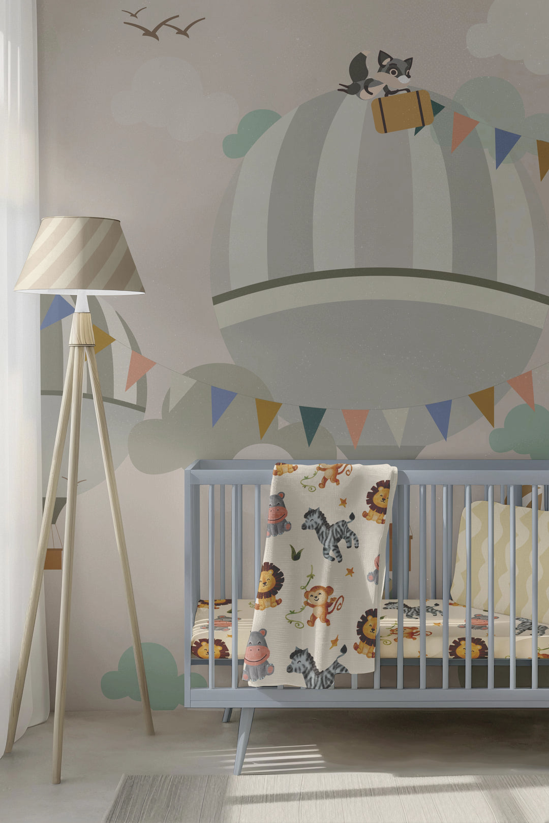Kinderschlafzimmer Tapete heißer Luftballon