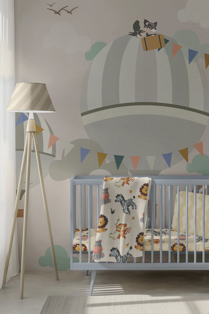Kinderschlafzimmer Tapete heißer Luftballon