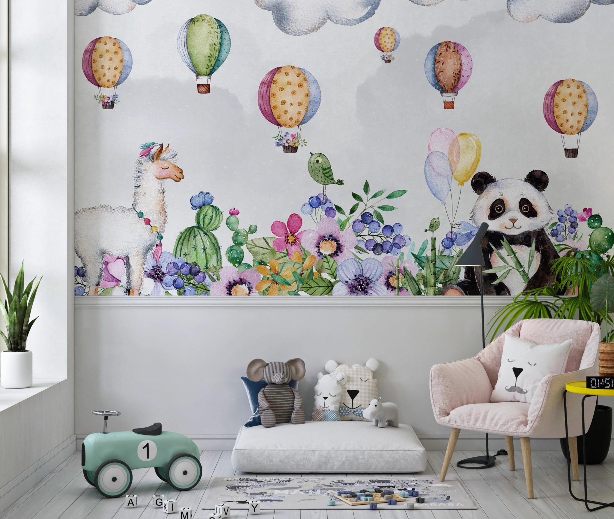 Papier Peint Chambre Enfant Panda & Cie - Kam et Léon