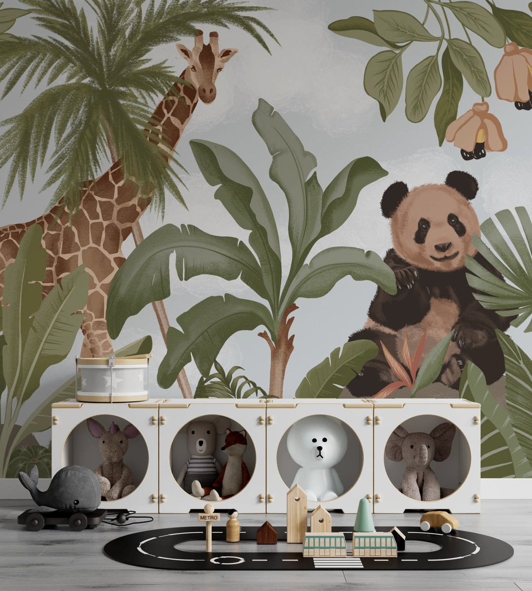 Papier peint chambre enfant Panda et Cie - Kam & Leon