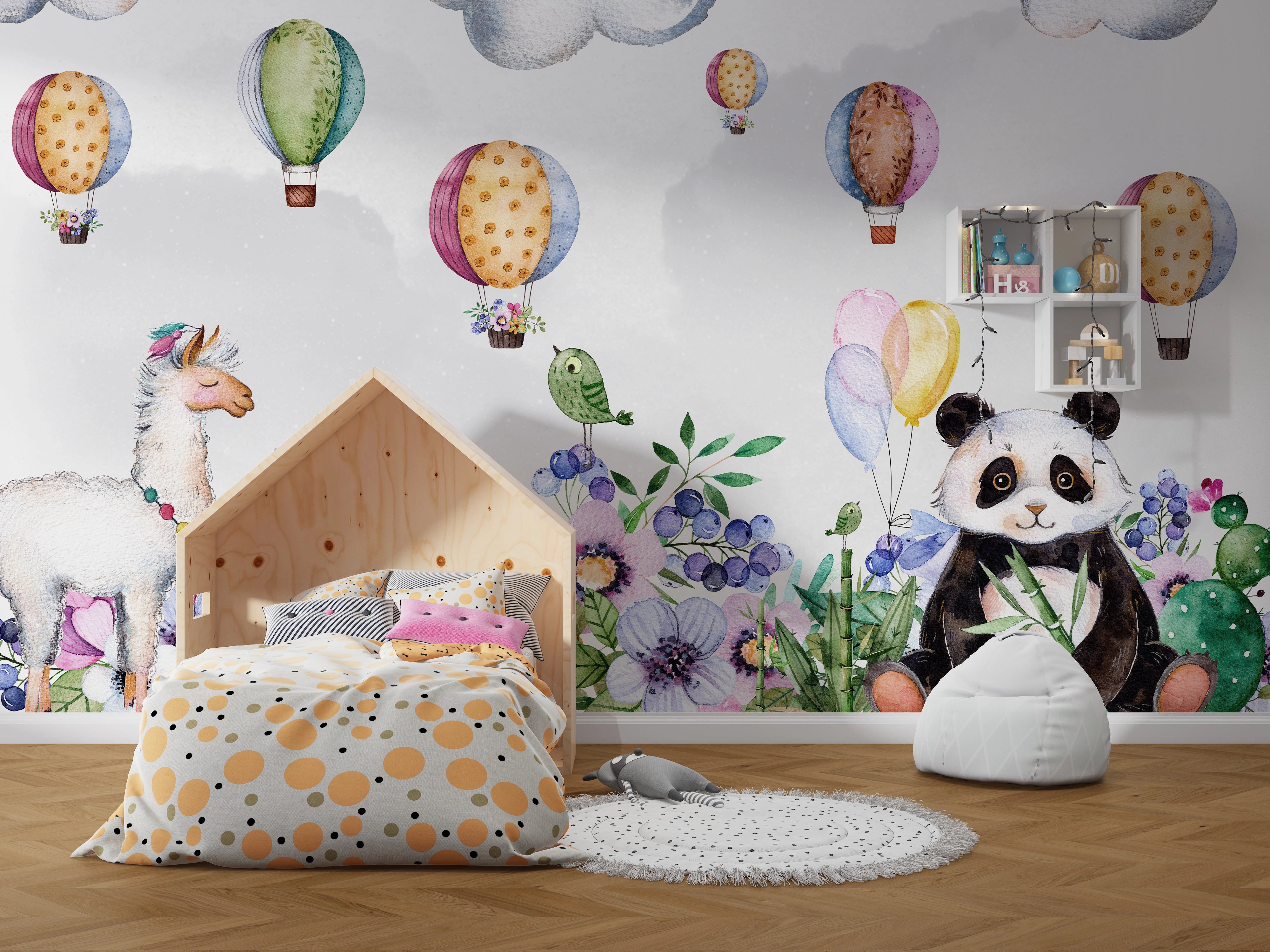 Panda &amp; Co. Children's Bedroom Wallpaper