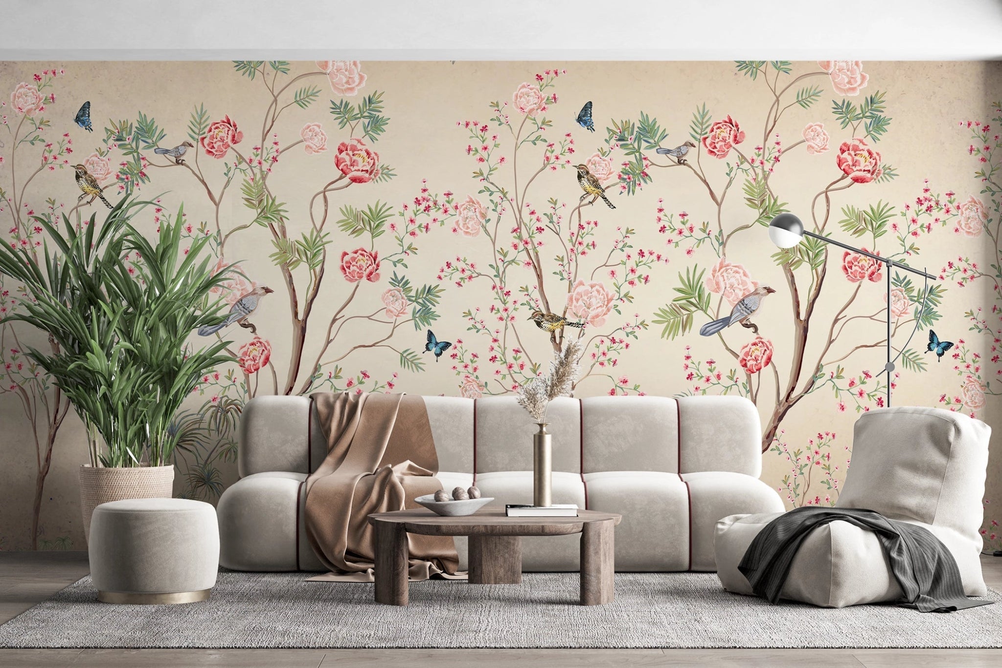 Papier peint Chinoiserie Colibri - Kam & Leon