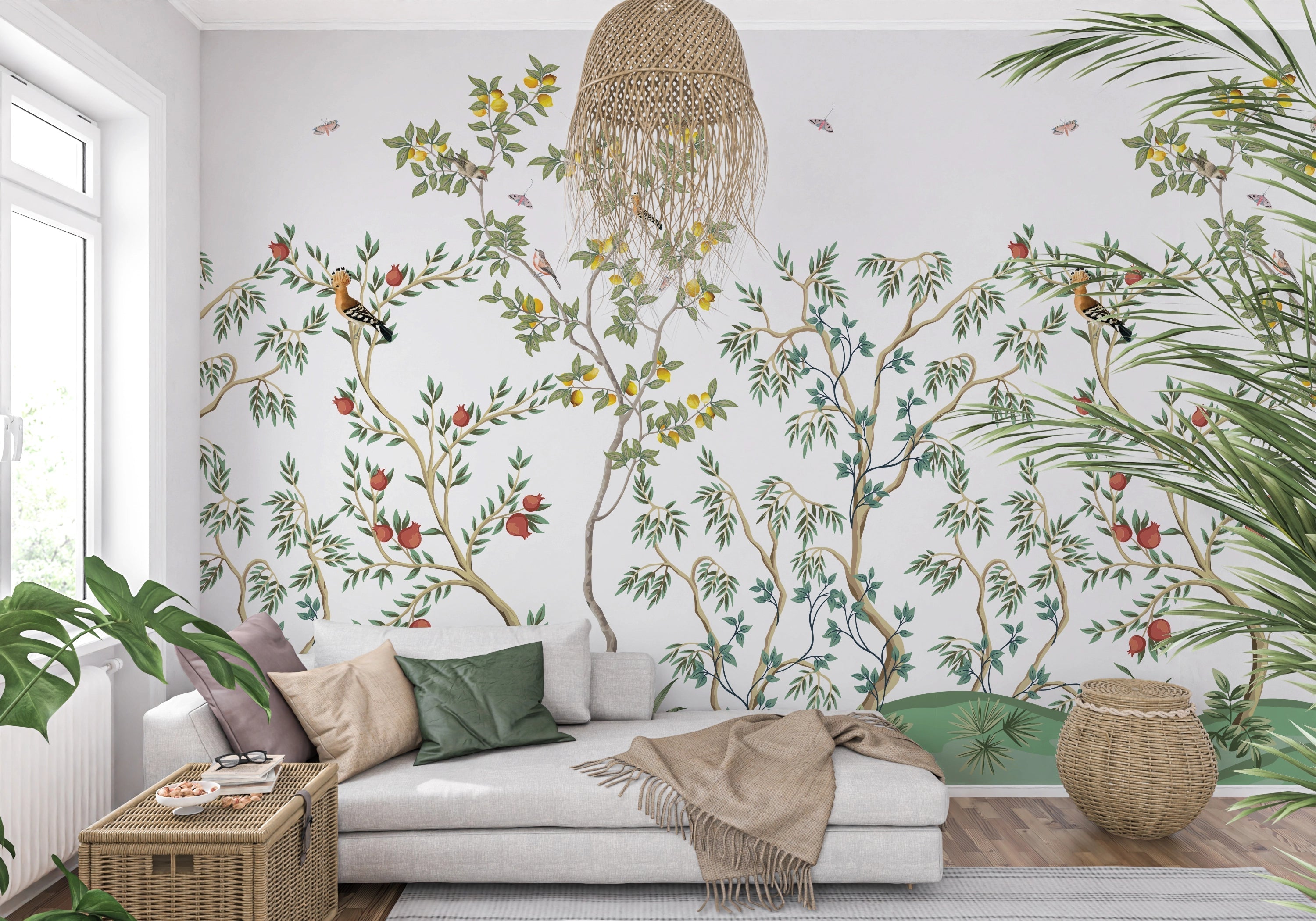 Refined Chinoiserie Wallpaper