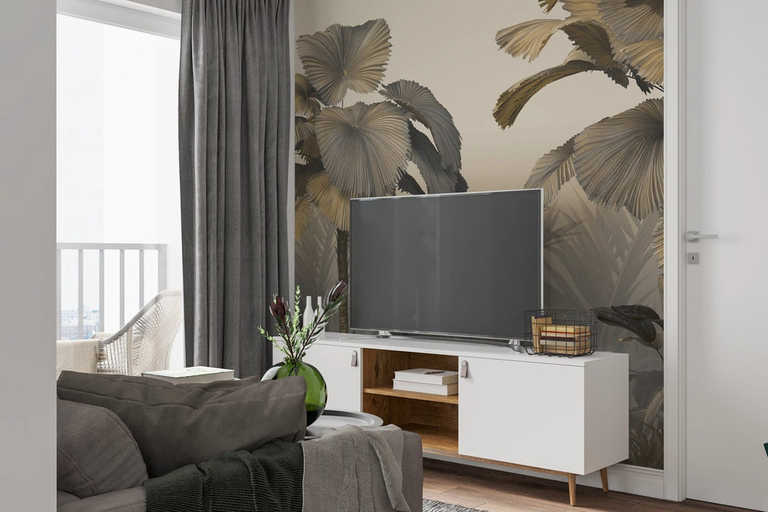 Papier peint créateur foret tropicale monochrome - Kam & Leon