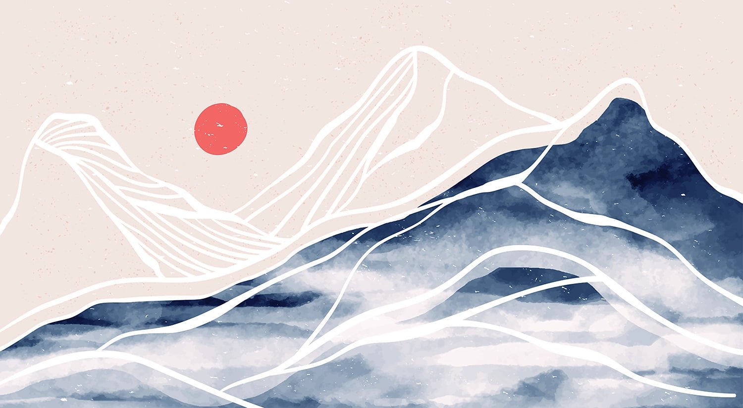 Papier Peint Cuisine Montagne Graphique