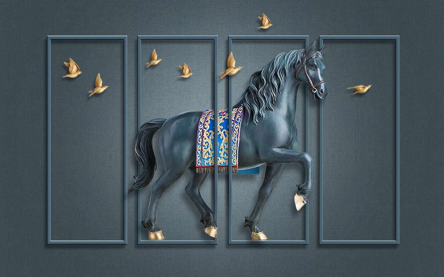 3D horse effect wallpaper