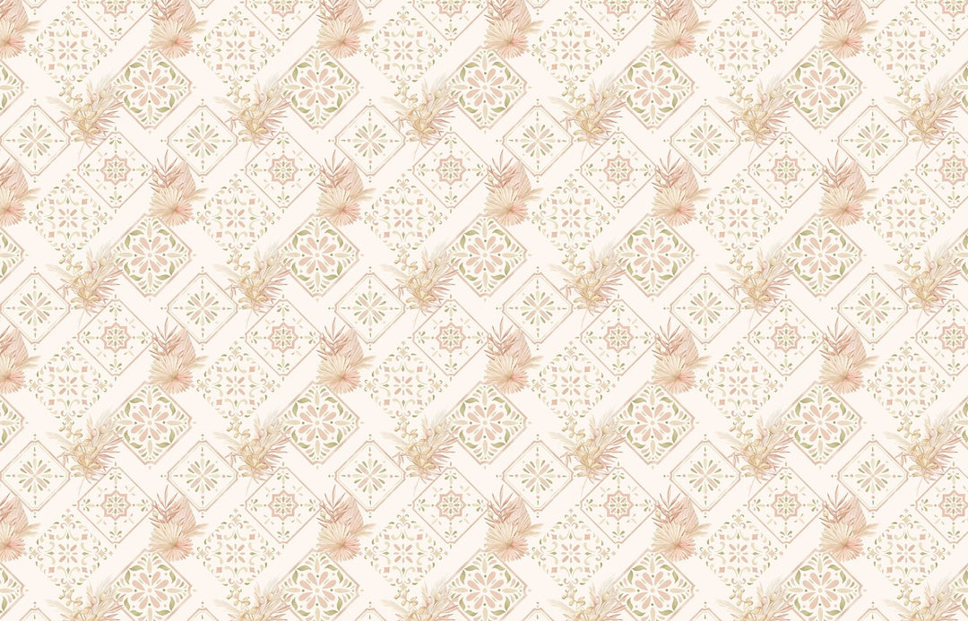 Papier Peint Élégance Florale Bohème - Kam et Léon