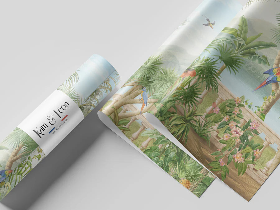 Papier peint vinyle sur mesure Kam et Léon