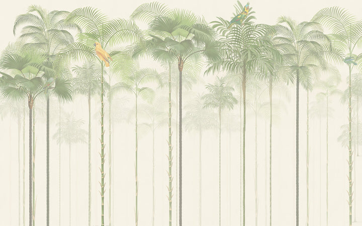 Papier Peint Exotique Évasion Sous les Palmiers - Kam et Léon