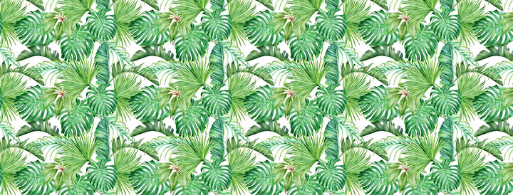 Papier peint feuille de palmier et monstera - Kam et Léon