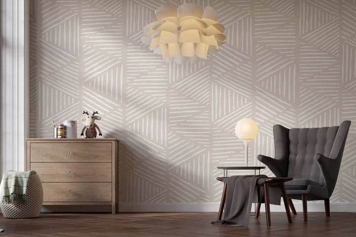 Papier peint figure triangulaire - Kam et Léon