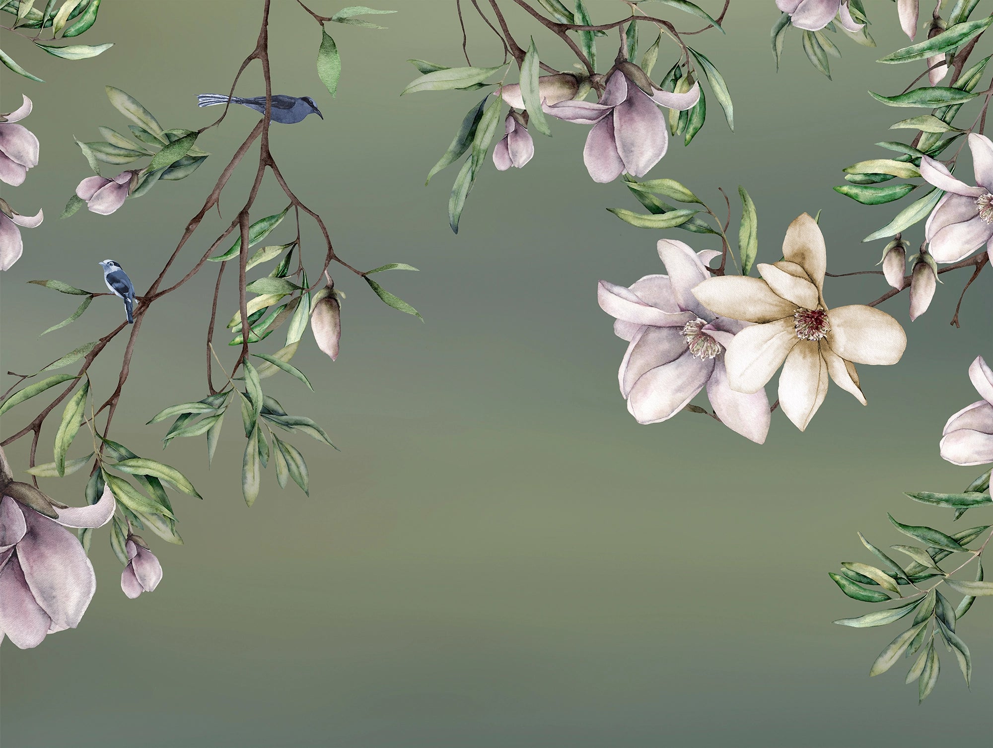 Magnolias Papier peint 3D fleurs - magasin en ligne Magnolias Papier peint 3D fleurs - magasin en ligne