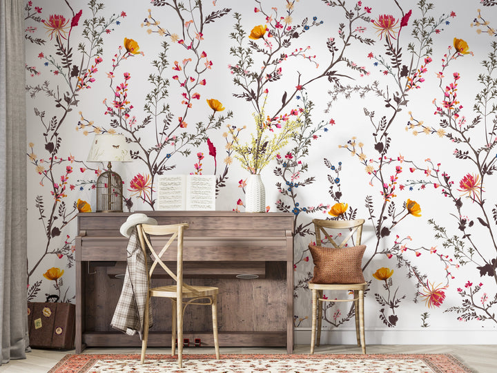 Papier peint fleurs sauvages - Kam et Léon