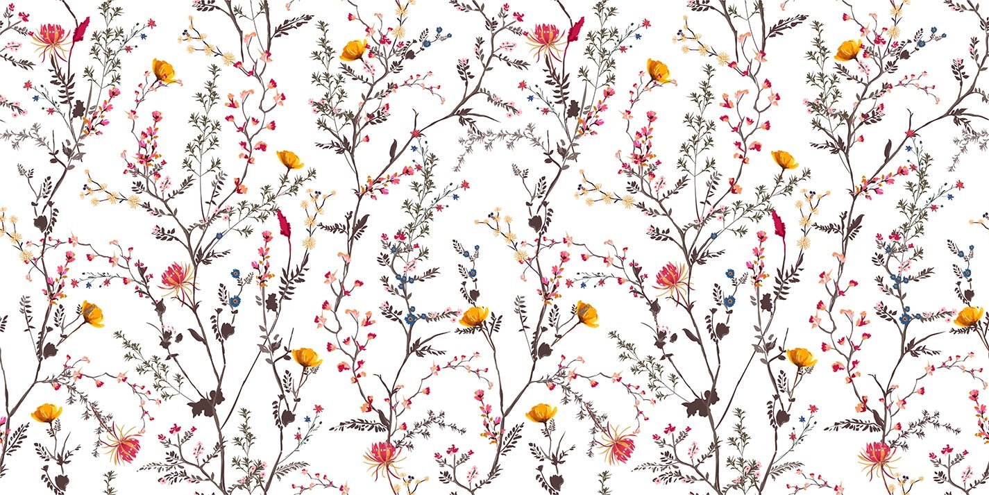 Papier peint fleurs sauvages - Kam et Léon