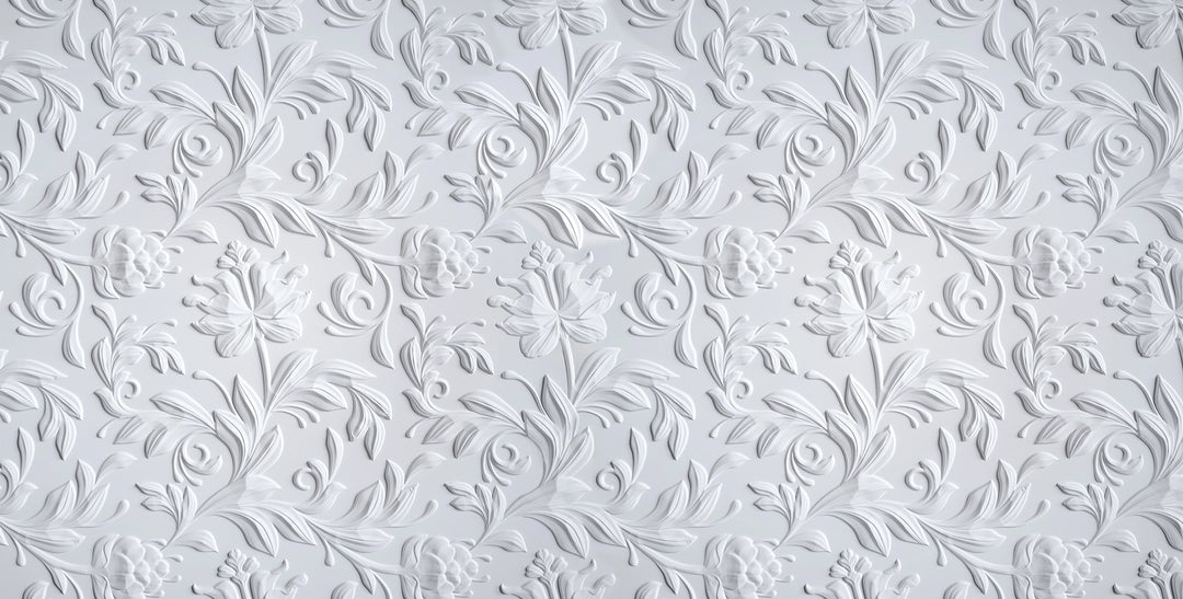 3D sculpted flowers wallpaper 