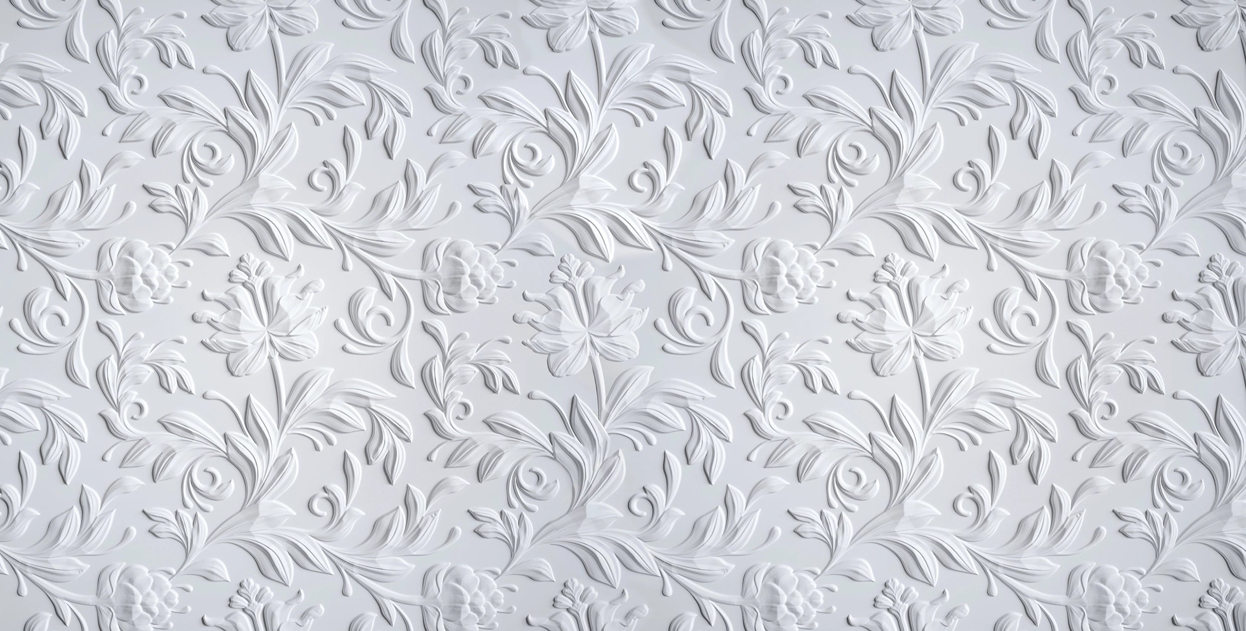 3D sculpted flowers wallpaper 