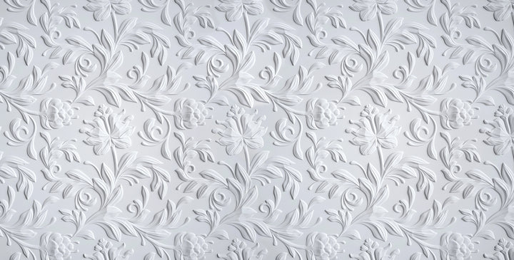 3D sculpted flowers wallpaper 