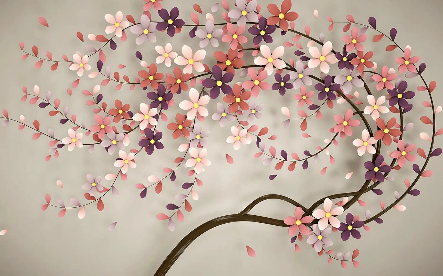 Papel de pantalla floral de árbol floral