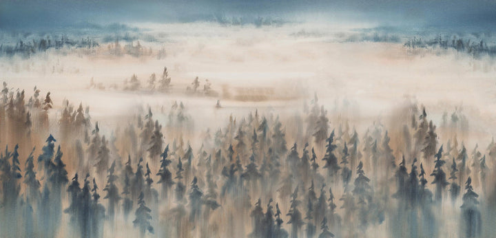 Papier Peint Forêt Brumeuse Enchantée - Kam et Léon