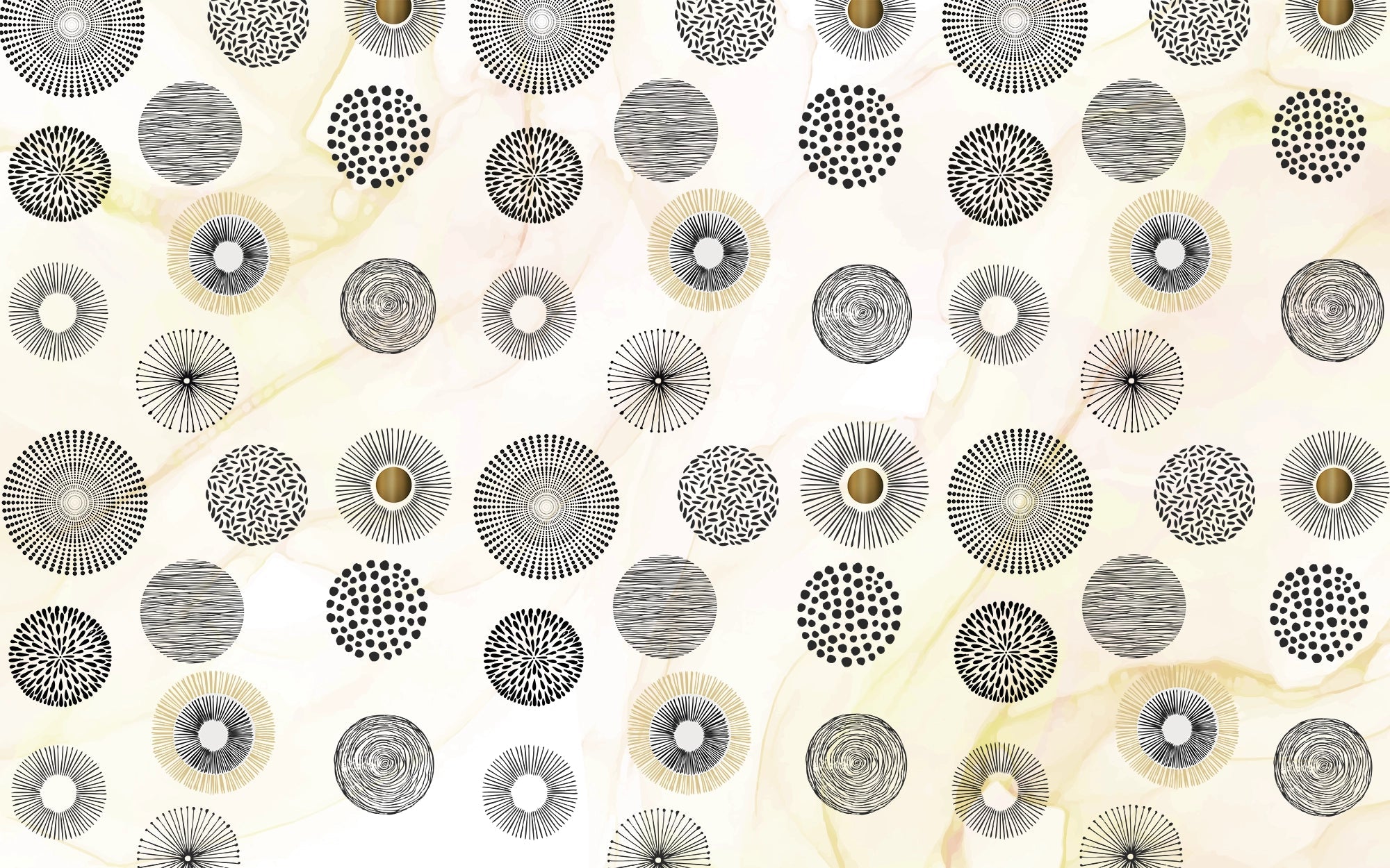Papier peint formes rondes abstraites